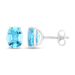 4.00 Carat Genuine Swiss Blue Topaz .925 Sterling Silver Earrings - Earrings - Custom Crafting Alliance, LLC