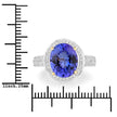 4.02 Carat Genuine Tanzanite and White Diamond 14K Yellow Gold Ring - Rings - Custom Crafting Alliance, LLC