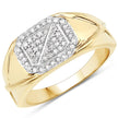 0.24 Carat Genuine White Diamond .925 Sterling Silver Ring