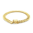 8.25mm 14k Yellow Gold Classic Miami Cuban Solid Bracelet