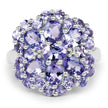 3.91 Carat Genuine Tanzanite .925 Sterling Silver Ring