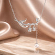 925 Sterling Silver Necklace with Quality Shell Pearl & Platinum Plating, 380mm Length for Women