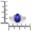 4.20 Carat Genuine Tanzanite and White Diamond 14K Yellow Gold Ring - Rings - Custom Crafting Alliance, LLC