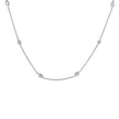 14K White Gold 1.00 Cttw Bezel Set Round Diamond Marquise Shaped Milgrain Station 18