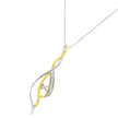 10K Yellow and White Gold Round Cut Diamond Accent Cascade 18