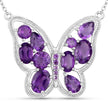 4.32 Carat Genuine Amethyst .925 Sterling Silver Necklace - Necklaces - Custom Crafting Alliance, LLC