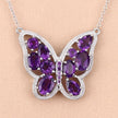 4.32 Carat Genuine Amethyst .925 Sterling Silver Necklace - Necklaces - Custom Crafting Alliance, LLC