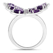 4.32 Carat Genuine Amethyst .925 Sterling Silver Ring - Rings - Custom Crafting Alliance, LLC