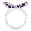 4.32 Carat Genuine Amethyst .925 Sterling Silver Ring - Rings - Custom Crafting Alliance, LLC