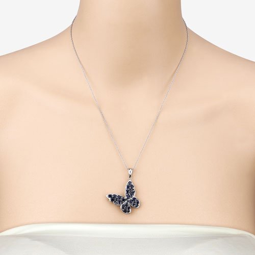 4.36 Carat Genuine Blue Sapphire .925 Sterling Silver Pendant - Pendants - Custom Crafting Alliance, LLC