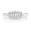 0.37 Carat Genuine White Diamond 14K White Gold Ring (E-F Color, VS-SI Clarity)