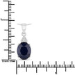 4.41 Carat Genuine Blue Sapphire and White Diamond 14K White Gold Pendant - Pendants - Custom Crafting Alliance, LLC