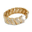 14K Yellow Gold 15.0 Cttw Diamond Chevron Wave 7.25