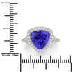 4.42 Carat Genuine Tanzanite and White Diamond 14K White Gold Ring - Rings - Custom Crafting Alliance, LLC