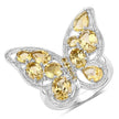 4.43 Carat Genuine Citrine .925 Sterling Silver Ring - Rings - Custom Crafting Alliance, LLC