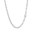 3.5mm 14k White Gold Pendant Chain with Textured Links