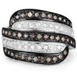 0.80 Carat Genuine Brown Diamond and White Diamond .925 Sterling Silver Ring