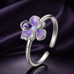 925 Sterling Silver Pavé Set CZ Enamel White Gold Plated Nano Opal Pendant Ring