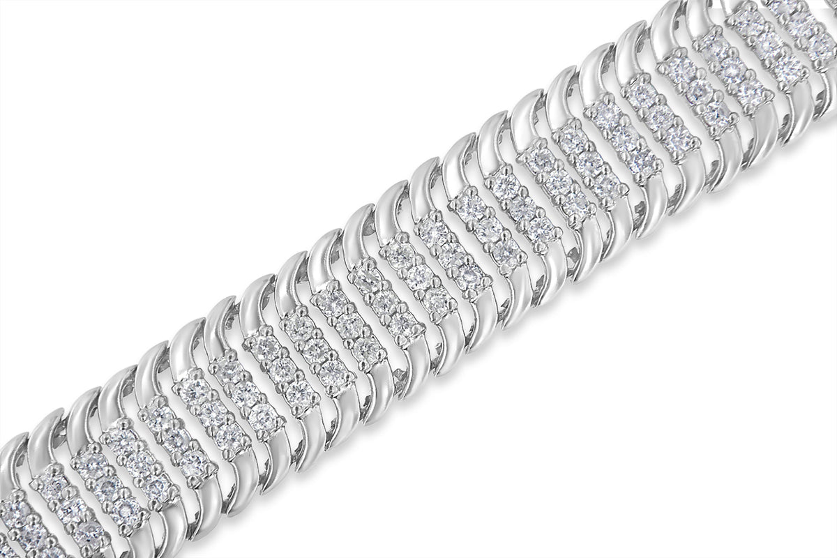14K White Gold 5.0 Cttw Round Brilliant Cut Diamond 7