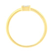 14K Yellow Gold Plated .925 Sterling Silver 1/20 cttw Miracle Set Diamond Promise Ring (J-K Color, I1-I2 Clarity) - Size 6