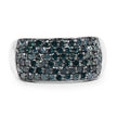 1.17 Carat Genuine Blue Diamond .925 Sterling Silver Ring