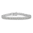 10k White Gold 2 cttw Diamond Fan-Shaped Link Tennis Bracelet (I-J Clarity, I3 Color) - Size 7.25