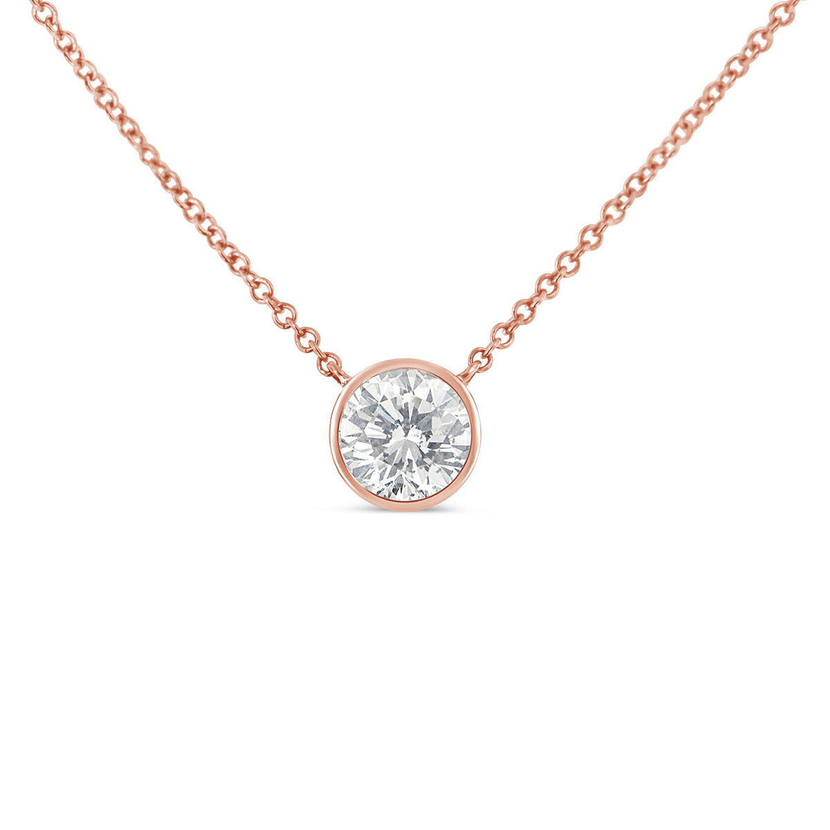 10K White Gold 1/10 Carat Round Brilliant-Cut Diamond Modern Bezel-Set Solitaire 16