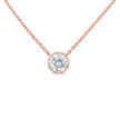 10K White Gold 1/10 Carat Round Brilliant-Cut Diamond Modern Bezel-Set Solitaire 16