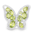 4.61 Carat Genuine Peridot and White Topaz .925 Sterling Silver Ring - Rings - Custom Crafting Alliance, LLC