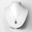 4.61 Carat Genuine Tanzanite and White Diamond 14K White Gold(Two-Tone) Pendant - Pendants - Custom Crafting Alliance, LLC