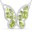 4.65 Carat Genuine Peridot .925 Sterling Silver Necklace - Necklaces - Custom Crafting Alliance, LLC