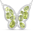 4.65 Carat Genuine Peridot .925 Sterling Silver Necklace - Necklaces - Custom Crafting Alliance, LLC