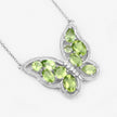 4.65 Carat Genuine Peridot .925 Sterling Silver Necklace - Necklaces - Custom Crafting Alliance, LLC