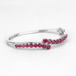 9.10 Carat Glass Filled Ruby .925 Sterling Silver Bangle