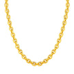 14k Yellow Gold Polished Oval Link Necklace