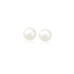 14k Yellow Gold Freshwater Cultured White Pearl Stud Earrings (6.0 mm)