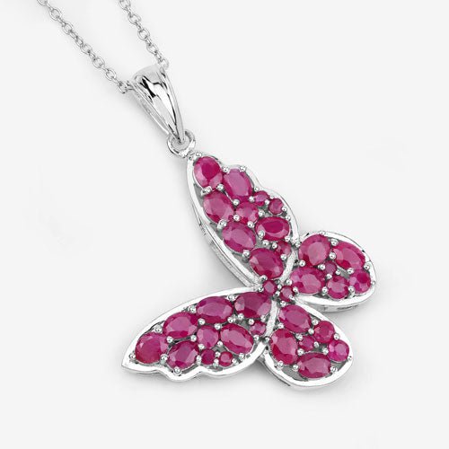4.72 Carat Genuine Ruby .925 Sterling Silver Pendant - Pendants - Custom Crafting Alliance, LLC