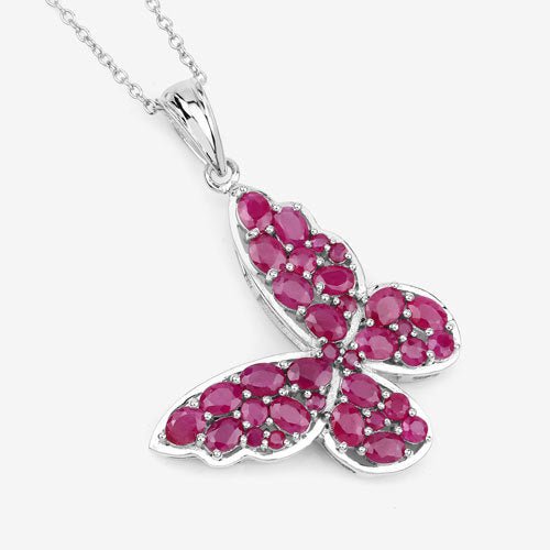 4.72 Carat Genuine Ruby .925 Sterling Silver Pendant - Pendants - Custom Crafting Alliance, LLC
