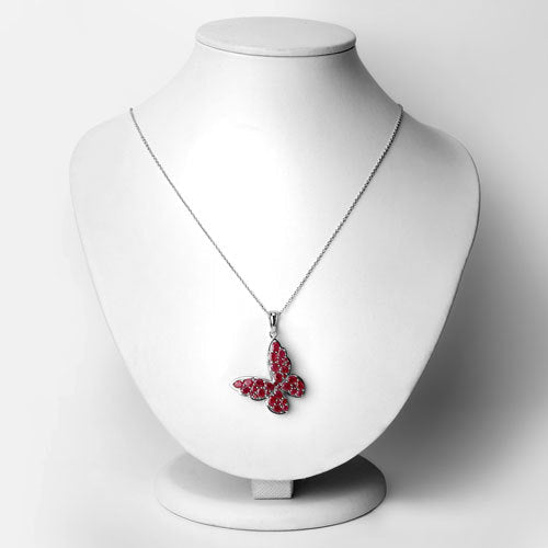 4.72 Carat Genuine Ruby .925 Sterling Silver Pendant - Pendants - Custom Crafting Alliance, LLC