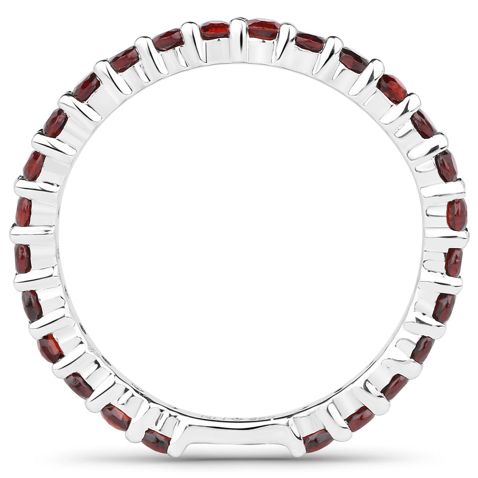 1.04 Carat Genuine Garnet .925 Sterling Silver Ring
