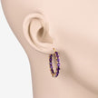 4.80 Carat Genuine Amethyst .925 Sterling Silver Earrings - Earrings - Custom Crafting Alliance, LLC