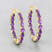 4.80 Carat Genuine Amethyst .925 Sterling Silver Earrings - Earrings - Custom Crafting Alliance, LLC
