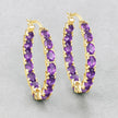 4.80 Carat Genuine Amethyst .925 Sterling Silver Earrings - Earrings - Custom Crafting Alliance, LLC