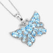 4.84 Carat Genuine Swiss Blue Topaz .925 Sterling Silver Pendant - Pendants - Custom Crafting Alliance, LLC