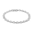 .925 Sterling Silver 2.0 Cttw Round Diamond Link Bracelet (G-H Color, I1-I2 Clarity) - 7.25