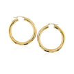 14k Yellow Gold Polished Hoop Earrings (40 mm)