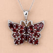 4.90 Carat Genuine Garnet .925 Sterling Silver Pendant - Pendants - Custom Crafting Alliance, LLC