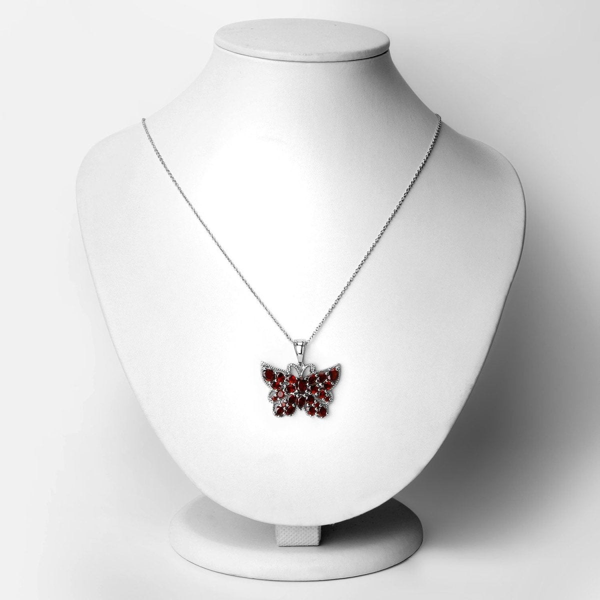 4.90 Carat Genuine Garnet .925 Sterling Silver Pendant - Pendants - Custom Crafting Alliance, LLC
