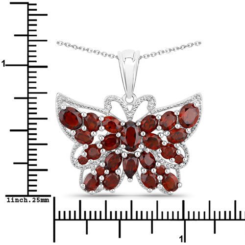 4.90 Carat Genuine Garnet .925 Sterling Silver Pendant - Pendants - Custom Crafting Alliance, LLC