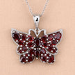 4.90 Carat Genuine Garnet .925 Sterling Silver Pendant - Pendants - Custom Crafting Alliance, LLC
